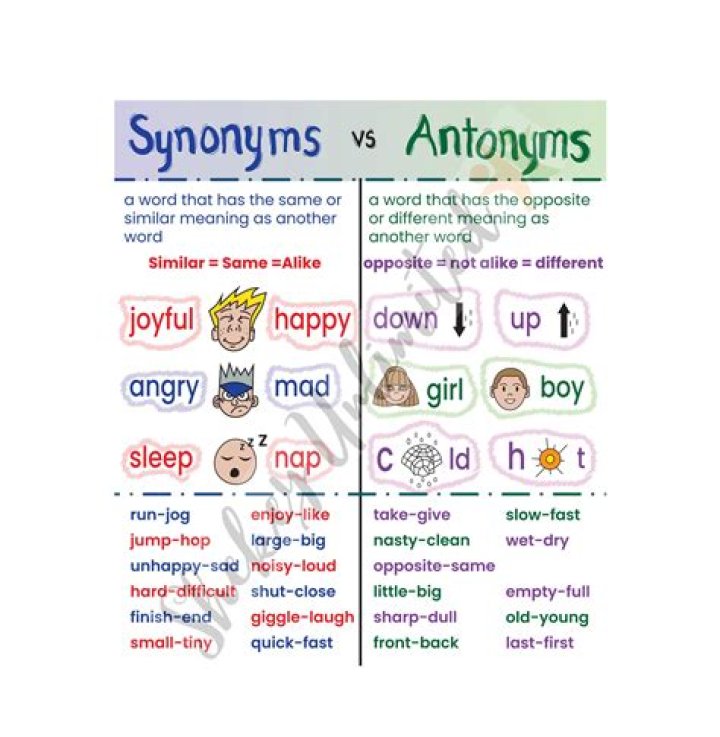 Are contrary and same synonyms or antonyms?