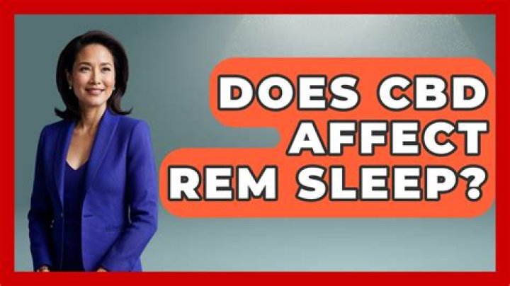 Does cbd affect rem sleep?