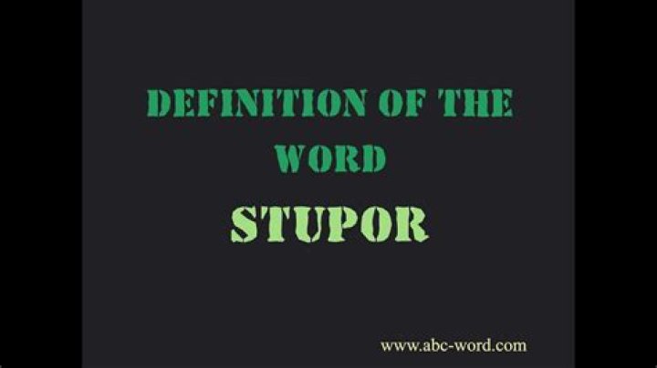 Does the word stupor mean?