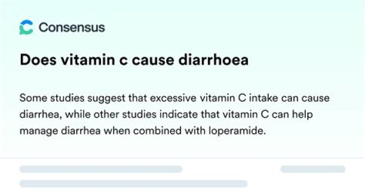 Does vitamin c cause diarrhea?