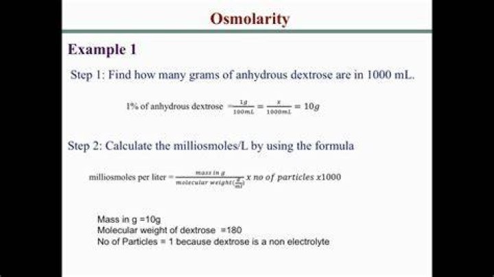 How do you calculate osmolal?