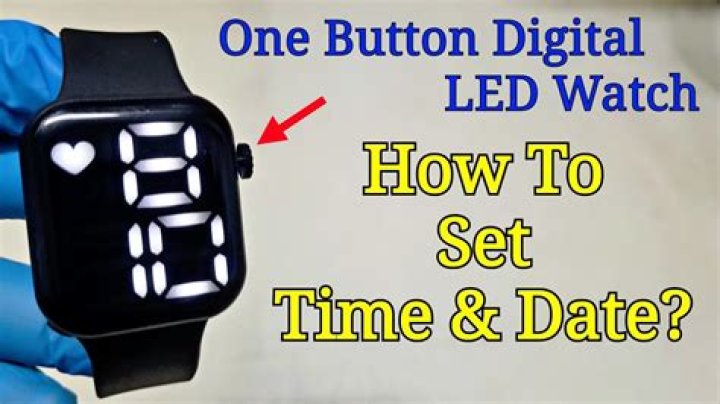 How do you set a digital watch with one button?