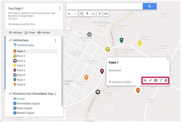 How to add pinpoints on google maps?