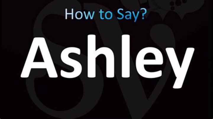 How to spell ashley?