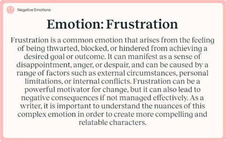 Is frustration an emotion?