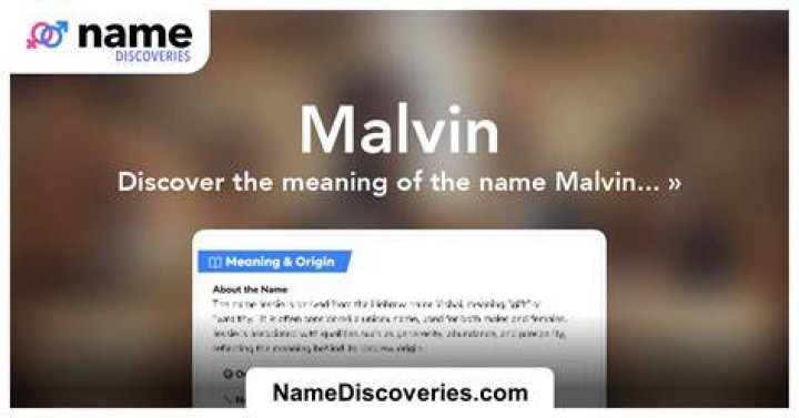 Is malvin a name?