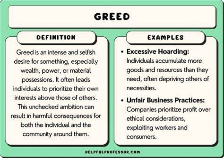 On the greed definition?