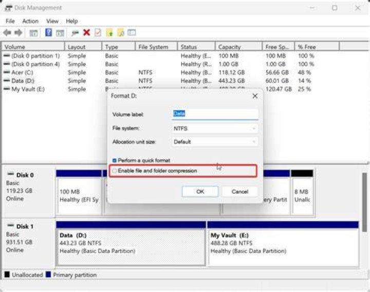 Should I enable file and folder compression Windows 10?