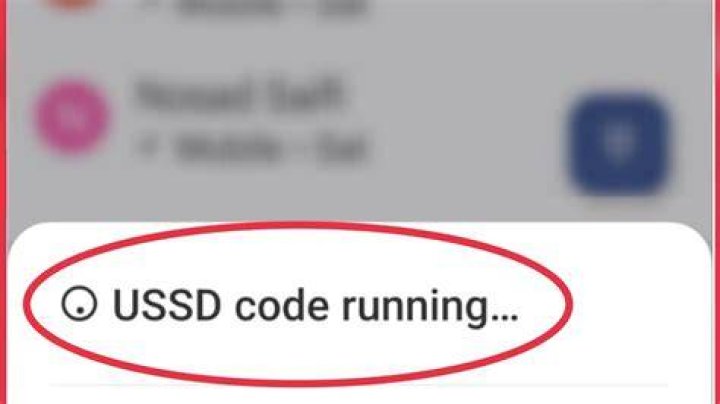 What does it mean when it says USSD code running?