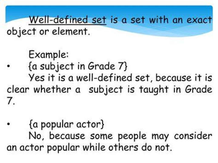 What does well defined mean in math?