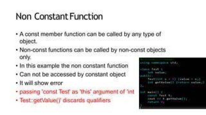 What is a non constant function?