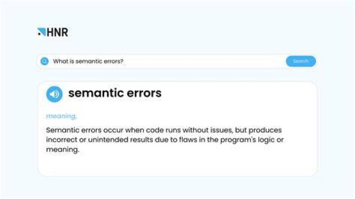 Whats a semantic error?