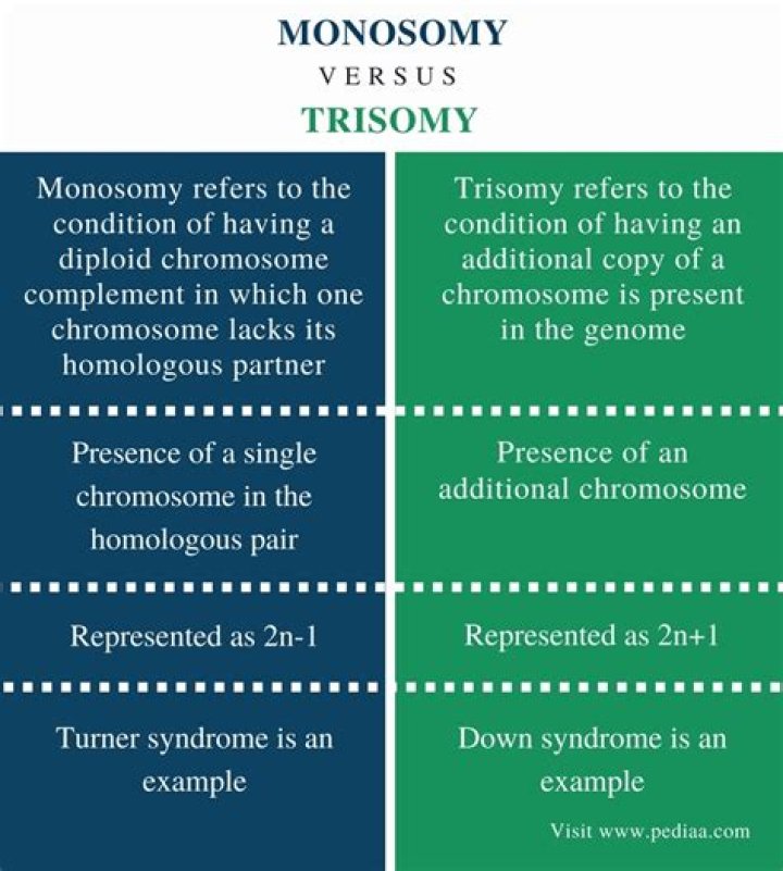 Whats the difference between monosomy and trisomy?