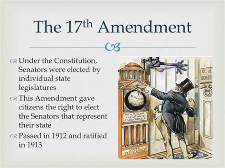 When was the seventeenth amendment ratified?