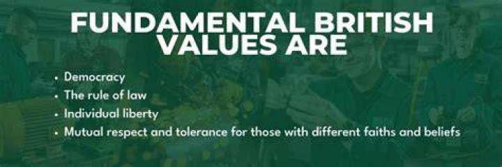 Who should exemplify british values?