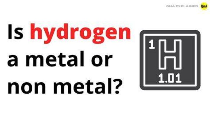Why hydrogen is non metal?