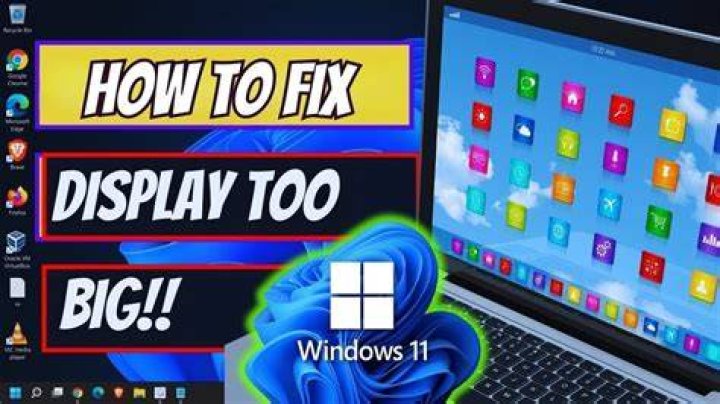 Why is screen display too large?
