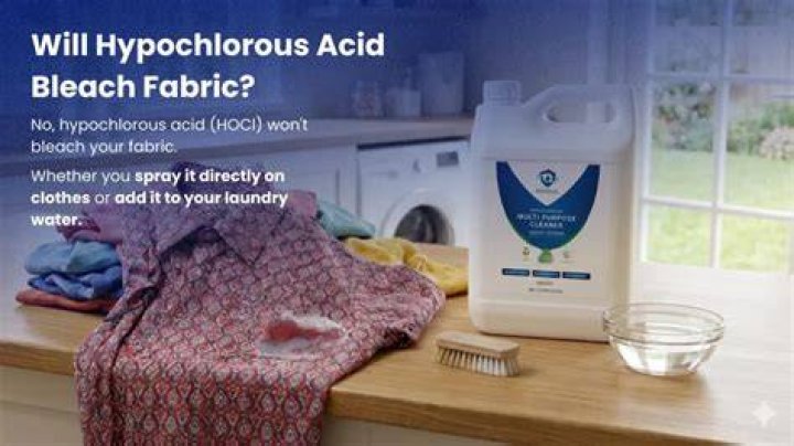 Will hypochlorous acid bleach clothes?